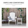 Adirondack Chair, Faux Wood Patio & Fire Pit Chair, Weather Resistant HDPE for Deck, Outside Garden, Porch, Backyard, White
