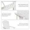Adirondack Chair, Faux Wood Patio & Fire Pit Chair, Weather Resistant HDPE for Deck, Outside Garden, Porch, Backyard, White