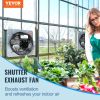VEVOR 16'' Shutter Exhaust Fan, High-speed 2000 CFM, Aluminum Wall Mount Attic Fan with AC-motor, Ventilation and Cooling for Greenhouses, Garages, Sh