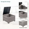 6-Piece Outdoor Sofa Set, PE Wicker Rattan Sofa with 2 Corner Chairs, 2 Single Chairs, 1 Ottoman and 1 Storage Table, All-weather Conversational Furni