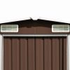 Garden Shed 101.2" x 192.5" x 71.3" Metal Brown