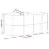 Garden Raised Bed Powder-coated Steel 68.9"x39.4"x26.8" Gray