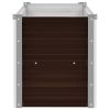 Garden Raised Bed Brown 63"x15.7"x17.7" Galvanized Steel