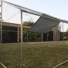 Large Metal Chicken Coop Walk-in Poultry Cage Hen Run House Rabbits Habitat Cage Spire Shaped Coop with Waterproof and Anti-Ultraviolet Cover (10' L x