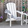 Adirondack Chair, Faux Wood Patio & Fire Pit Chair, Weather Resistant HDPE for Deck, Outside Garden, Porch, Backyard, White