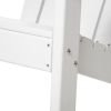 Adirondack Chair, Faux Wood Patio & Fire Pit Chair, Weather Resistant HDPE for Deck, Outside Garden, Porch, Backyard, White