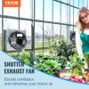 VEVOR 12'' Shutter Exhaust Fan, High-speed 1000 CFM, Aluminum Wall Mount Attic Fan with AC-motor, Ventilation and Cooling for Greenhouses, Garages, Sh