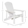 Adirondack Chair, Faux Wood Patio & Fire Pit Chair, Weather Resistant HDPE for Deck, Outside Garden, Porch, Backyard, White