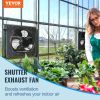 VEVOR Shutter Exhaust Fan, 16'' with Temperature Humidity Controller, EC-motor, 2650 CFM, 10-Speed Adjustable Wall Mount Attic Fan, Ventilation and Co