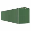 Garden Shed Green 75.6"x336.6"x87.8" Galvanized Steel