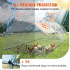 VEVOR Large Metal Chicken Coop with Run, 19.7x9.8x6.6ft, Walkin Poultry Cage for Yard with Waterproof Cover, Dome Roof Large Poultry Cage for Hen Hous