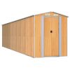 Garden Shed Light Brown 75.6"x303.9"x87.8" Galvanized Steel