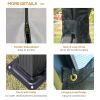 10' x 10' Hardtop Gazebo Canopy with Polycarbonate Double Roof, Aluminum Frame, Permanent Pavilion Outdoor Gazebo with Netting and Curtains for Patio,