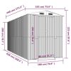Garden Shed Anthracite 75.6"x173.2"x87.8" Galvanized Steel
