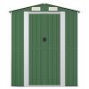 Garden Shed Green 75.6"x271.3"x87.8" Galvanized Steel