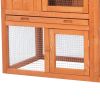 61" Wooden Chicken Coop Hen House Rabbit Wood Hutch Poultry Cage Habitat