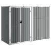 Garden Tool Shed Gray 88.6"x35"x63.4" Galvanized Steel