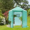 Walk-in Greenhouse Hexagonal Upgrade Reinforced Frame Heavy Duty Plastic Greenhouse Reinforced Thickened Waterproof Insulation(6.9*7.5 ft)