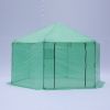 Walk-in Greenhouse Hexagonal Upgrade Reinforced Frame Heavy Duty Plastic Greenhouse Reinforced Thickened Waterproof Insulation(13.1*8.6 ft)