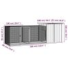 Chicken Cage Anthracite 118.1"x35.8"x39.4" Galvanized Steel
