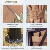 10' x 10' Patio Gazebo, Outdoor Gazebo Canopy Shelter with Double Vented Roof, Netting and Curtains, for Garden, Lawn, Backyard and Deck, Brown