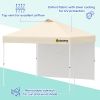 10' x 10' Pop-Up Canopy Tent with 1 Removable Sidewall, Commercial Instant Sun Shelter, Tents for Parties with Wheeled Carry Bag for Outdoor, Garden,