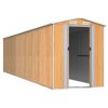 Garden Shed Light Brown 75.6"x303.9"x87.8" Galvanized Steel