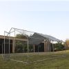 Large Metal Chicken Coop Walk-in Poultry Cage Hen Run House Rabbits Habitat Cage Spire Shaped Coop with Waterproof and Anti-Ultraviolet Cover (10' L x