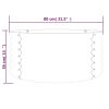 Garden Planter Powder-coated Steel 31.5"x31.5"x14.2" Silver