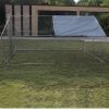 Large Metal Chicken Coop Walk-in Poultry Cage Hen Run House Rabbits Habitat Cage Spire Shaped Coop with Waterproof and Anti-Ultraviolet Cover (10' L x
