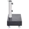 Umbrella Base Black 17.7"x9.8"x3.1" Granite