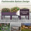 Planter Box Raised Garden Bed, Plastic Planter Care Box Kits Set Planter Boxes for Indoor and Outdoor Vegetables Fruits Flowers Herbs Planter Box