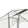 Large metal chicken coop, walk-in chicken coop, galvanized wire poultry chicken coop, rabbit duck coop with waterproof and UV protection cover for out