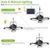 Solar Pendant Lights IP65 Waterproof Shed Light 120¬∞ Adjustable Garage Light with 3 Timing Modes 4 Brightness Levels