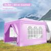 10x10 EZ Pop Up Canopy Outdoor Portable Party Folding Tent with 4 Removable Sidewalls + Carry Bag + 4pcs Weight Bag