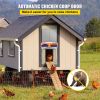 VEVOR Gray Automatic Chicken Coop Door, Auto Close, Gear Lifter Galvanized Poultry Gate with Evening and Morning Delayed Opening Timer & Light Sensor,