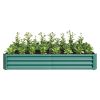 Raised Garden Bed Outdoor, 6√ó3√ó1ft , Metal Raised Rectangle Planter Beds for Plants, Vegetables, and Flowers - Green
