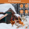 Automatic Chicken Coop Door with Timer Setting IP44 Waterproof Battery Powered Multi-Modes Chicken Coop Door Opener Anti-Pinch Function Chicken Access
