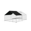 Large metal chicken coop, walk-in chicken coop, galvanized wire poultry chicken coop, rabbit duck coop with waterproof and UV protection cover for out