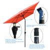6 x 9ft Patio Umbrella Outdoor Waterproof Umbrella with Crank and Push Button Tilt without flap for Garden Backyard Pool Swimming Pool Market