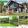 Outdoor Decorative Garden Fence, Powder Coated Mill Edge Metal Fence, Animal Barrier Garden Decorative Border, Suitable for Outdoor Patio Ornamental F