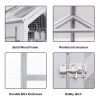 Super Large Cat Run House Outdoor,Luxury Cat Cage,Multiple Zones for Pets' Walking and Recreation in Wooden Catio Enclosure Patio with Bouncy Bridge,P