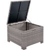 6-Piece Outdoor Sofa Set, PE Wicker Rattan Sofa with 2 Corner Chairs, 2 Single Chairs, 1 Ottoman and 1 Storage Table, All-weather Conversational Furni