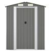 Garden Shed Light Gray 75.6"x42.5"x87.8" Galvanized Steel