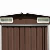 Garden Shed 101.2"x117.3"x70.1" Metal Brown