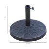 18" 26 lbs Round Resin Umbrella Base Stand Market Parasol Holder with Beautiful Decorative Pattern & Easy Setup, for Œ¶1.5", Œ¶1.89" Pole, for Lawn, D