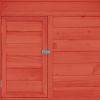 Chicken Coop Red and White 59.8"x37.7"x43.3" Solid Firwood