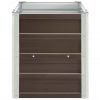 Garden Raised Bed Galvanized Steel 94.5"x15.7"x17.7" Brown
