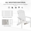 Adirondack Chair, Faux Wood Patio & Fire Pit Chair, Weather Resistant HDPE for Deck, Outside Garden, Porch, Backyard, White