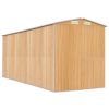 Garden Shed Light Brown 75.6"x205.9"x87.8" Galvanized Steel